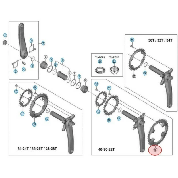 Plateau Extérieur Shimano Deore XT FC-M8000 - 40 Dents 3 Plateau Extérieur Shimano Deore XT FC-M8000 - 40 Dents
