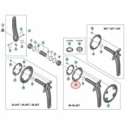 Plateau Intermédiaire Shimano Deore XT FC-M8000 - 30 Dents