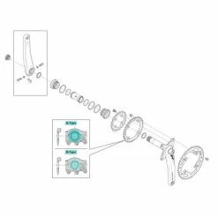 Plateau Shimano Deore XT Intérieur 32T B-Type - Y1MM98130 -Magasin de pièces de vélo pas cher plateau shimano deore xt fc t781 interieur 32t b type y1mm98130 1