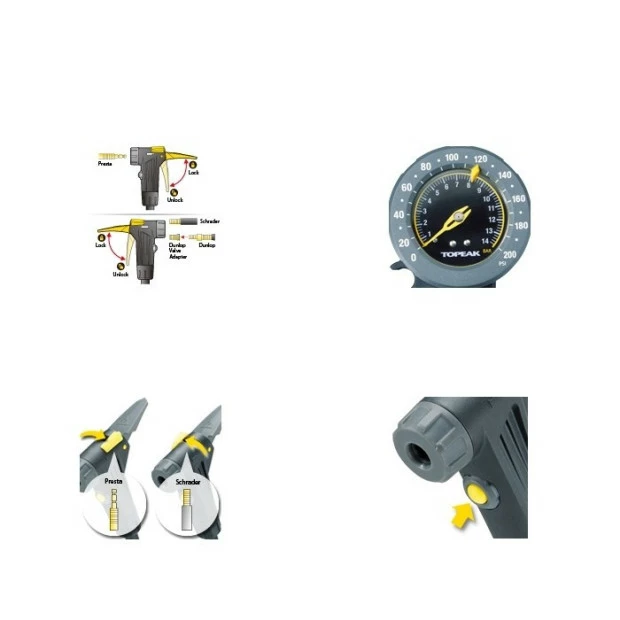 Pompe à Pied Topeak Joe Blow Race - Noir 4 Pompe à Pied Topeak Joe Blow Race - Noir – Image 2